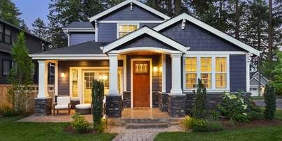 pretty blue house